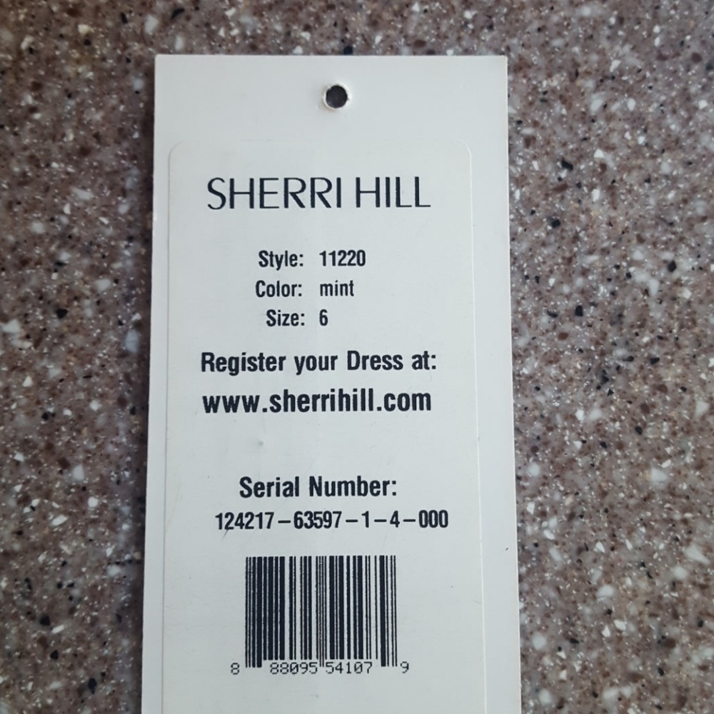 Sherri Hill Two Piece Prom Gown Mint Green Size 6 - Picture 4 of 6